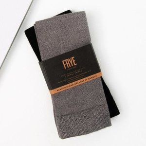 Brand New in Package Frye Bamboo Boot Socks 2pr Sz 5-10 Black / Brown